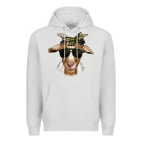 Dove Grey camouflage bandana goat Premium Hoodie - Jasminsmagicworld