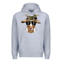 Heather Grey camouflage bandana goat Premium Hoodie - Jasminsmagicworld