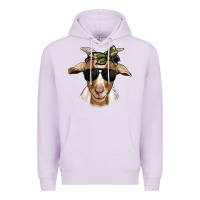 Lilac camouflage bandana goat Premium Hoodie - Jasminsmagicworld