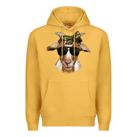 Mustard camouflage bandana goat Premium Hoodie - Jasminsmagicworld
