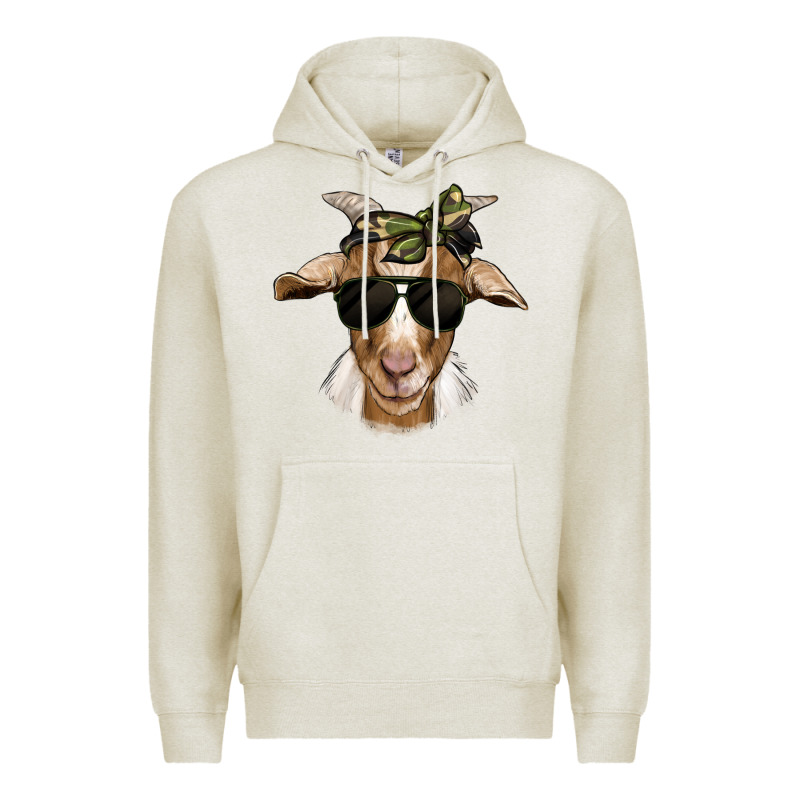 Camouflage Bandana Goat Premium Hoodie by Jasminsmagicworld | Teevron