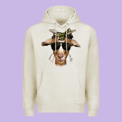 Camouflage Bandana Goat Premium Hoodie Designed By Jasminsmagicworld