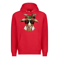 Red camouflage bandana goat Premium Hoodie - Jasminsmagicworld