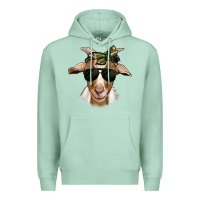 Seafoam camouflage bandana goat Premium Hoodie - Jasminsmagicworld