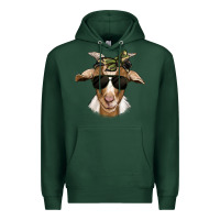 Sports Green camouflage bandana goat Premium Hoodie - Jasminsmagicworld