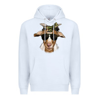 White camouflage bandana goat Premium Hoodie - Jasminsmagicworld