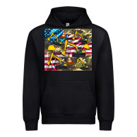 Black excavator American flag Urban Hoodie - Artiststas