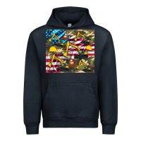 Navy excavator American flag Urban Hoodie - Artiststas