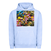 Pigment Grape Ice excavator American flag Urban Hoodie - Artiststas