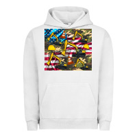 Pigment Lunar Rock excavator American flag Urban Hoodie - Artiststas