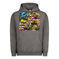 Pigment Tornado excavator American flag Urban Hoodie - Artiststas