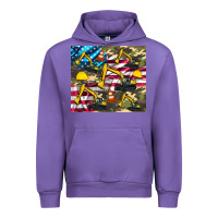 Tulip excavator American flag Urban Hoodie - Artiststas