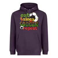 Plum eat sleep soccer repeat Heavyweight Hoodie - texasbilliewilder