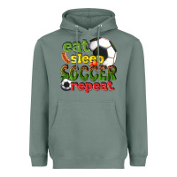 Sage eat sleep soccer repeat Heavyweight Hoodie - texasbilliewilder