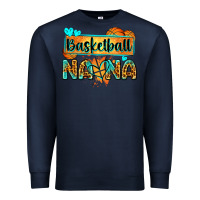 Navy basketball nana with leopard Premium Sweatshirt - Zillion Design Studio