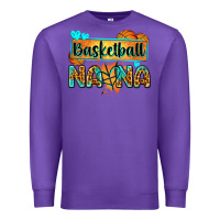 Purple basketball nana with leopard Premium Sweatshirt - Zillion Design Studio