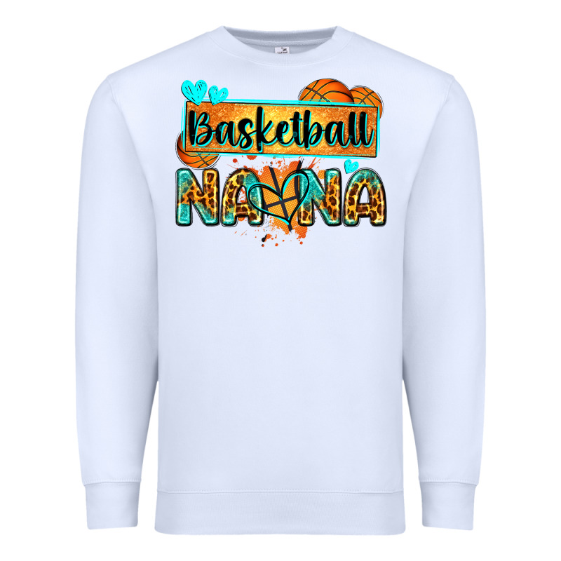 Basketball Nana With Leopard Premium Sweatshirt by Zillion Design Studio | Teevron