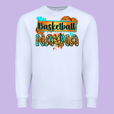 Basketball Nana With Leopard Premium Sweatshirt Designed By Zillion Design Studio