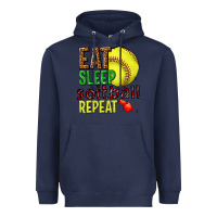 Navy eat sleep softball repeat Heavyweight Hoodie - texasbilliewilder