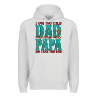 Dove Grey i have two titles dad and papa and i rock them both Premium Hoodie - Artiststas