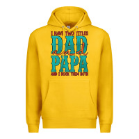 Lemon i have two titles dad and papa and i rock them both Premium Hoodie - Artiststas