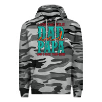 Slate Camo i have two titles dad and papa and i rock them both Premium Hoodie - Artiststas