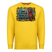 Lemon life is better with a labrador Premium Sweatshirt - RanaPortraitStore