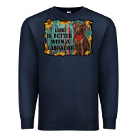 Navy life is better with a labrador Premium Sweatshirt - RanaPortraitStore
