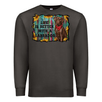 Smoke life is better with a labrador Premium Sweatshirt - RanaPortraitStore