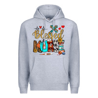 Heather Grey blessed nurse Premium Hoodie - BundleAndBundleShop