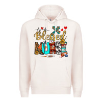Pale Pink blessed nurse Premium Hoodie - BundleAndBundleShop