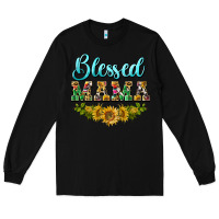 Black blessed mama Long Sleeve Tee - BarkalooDesign