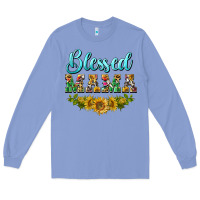 Colony Blue blessed mama Long Sleeve Tee - BarkalooDesign