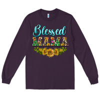 Plum blessed mama Long Sleeve Tee - BarkalooDesign