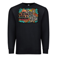 Black life is better with a frenchie Premium Sweatshirt - RanaPortraitStore