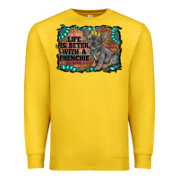 Lemon life is better with a frenchie Premium Sweatshirt - RanaPortraitStore
