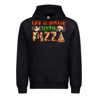 Black life is better with pizza Urban Hoodie - AdoDesignShop