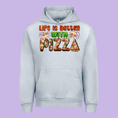 Life Is Better With Pizza Urban Hoodie Designed By Adodesignshop
