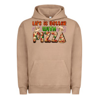 Pigment Burro life is better with pizza Urban Hoodie - AdoDesignShop
