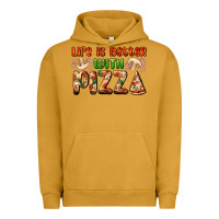 Pigment Peanut Butter life is better with pizza Urban Hoodie - AdoDesignShop