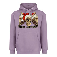 Lavender Merry Christmas Skulls Heavyweight Hoodie - RanaPortraitStore