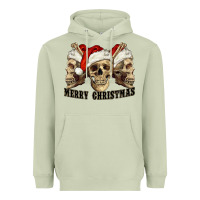 Matcha Merry Christmas Skulls Heavyweight Hoodie - RanaPortraitStore
