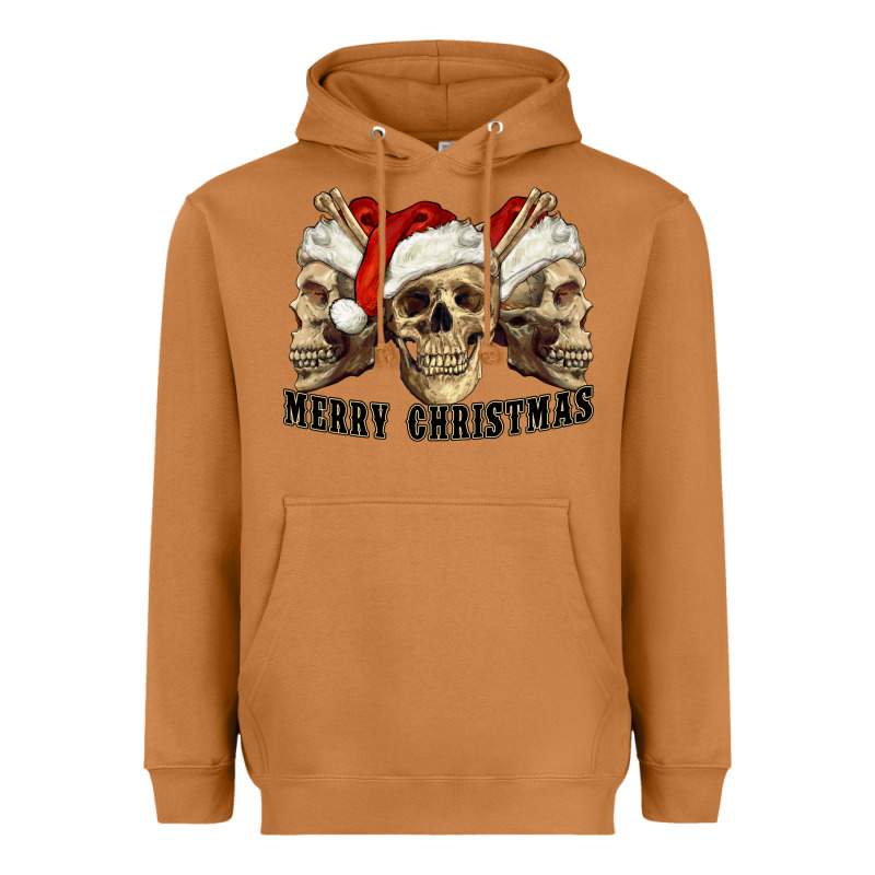 Merry Christmas Skulls Heavyweight Hoodie by RanaPortraitStore | Teevron