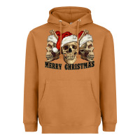 Meerkat Merry Christmas Skulls Heavyweight Hoodie - RanaPortraitStore