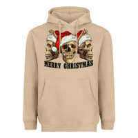 Mushroom Merry Christmas Skulls Heavyweight Hoodie - RanaPortraitStore