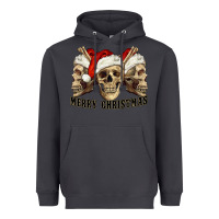 Smoke Merry Christmas Skulls Heavyweight Hoodie - RanaPortraitStore