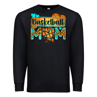 Black basketball mom with leopard Premium Sweatshirt - Zillion Design Studio