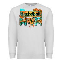 Dove Grey basketball mom with leopard Premium Sweatshirt - Zillion Design Studio
