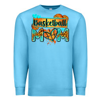 Ocean Blue basketball mom with leopard Premium Sweatshirt - Zillion Design Studio