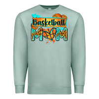 Seafoam basketball mom with leopard Premium Sweatshirt - Zillion Design Studio